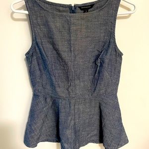 Banana Republic denim peplum top